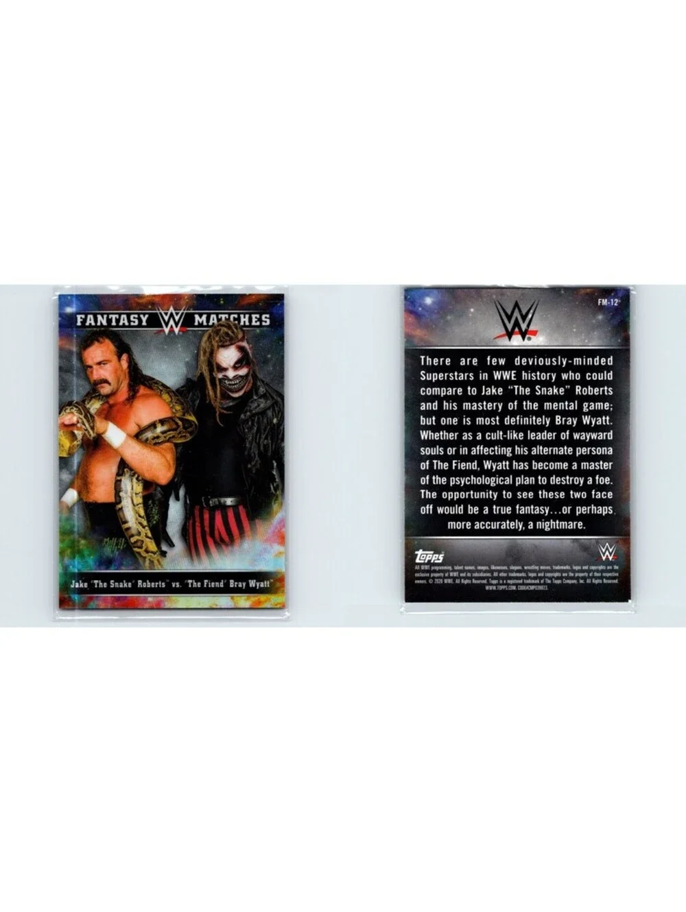 2020 Topps WWE Jake Roberts Bray Wyatt #FM-12 Fantasy Matches